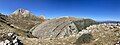 View of Olenos Peak on the climb upwards showing the Alpine ecosystem.