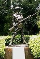 The Statue of an unnamed WWI British soldier in Hong Kong Park: a reminder of the historic background of the park. A Memorial plaque dedicated to all the defenders of Hong Kong in December 1941 through CSM John Robert Osborn VC and to commemorate the British Garrison at Hong Kong was later added.