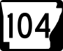 Highway 104 marker