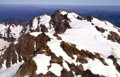 Aerial view of Athena (left foreground) and Mt. Olympus. Camera pointed northwest.