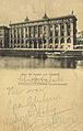 Postcard of the head office of the Darmstädter Bank in Berlin, Schinkelplatz 1–4, ca. 1900