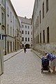 A typical Bratislava Old Town pedestrianised street, Slovakia