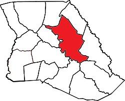 Location of Colly Township within Bladen County