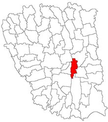 Location in Galați County