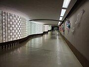 Tunnel beneath Main Street, which connects the plaza to Main Place and to the rest of the Akron sky-walks.