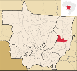 Location of Canarana in Mato Grosso state