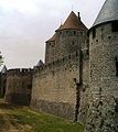 Carcassone wall, France.