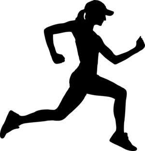 A girl running