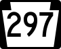 Pennsylvania Route 297 marker