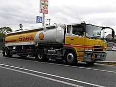 Semi tank trailer in Japan