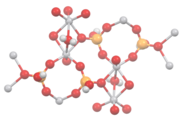 In VO(HPO4)·0.5H2O, pairs of vanadium(IV) centers are bridged by water ligands.[4]