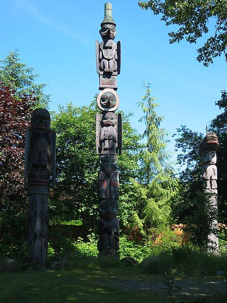 File:Wrangell totem poles.JPG