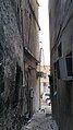 Narrow passageways, known as zaranik, between the houses of Qatif Castle in the Zurayb neighborhood.