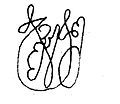 Signature of Vakhtang VI of Kartli