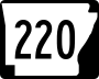 Highway 220 marker