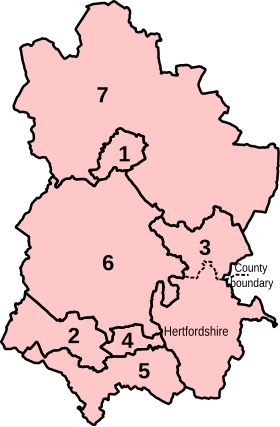 Current constituencies in Bedfordshire