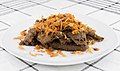 Gepuk sweet beef sprinkled with bawang goreng