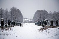 The central bridge during winter