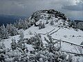 The summit "Großer Seeriegel" on top of the Großer Arber in the Bavarian Forest