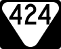 State Route 424 marker