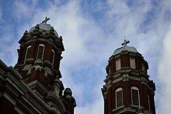 St. Hyacinth Basilica towers over the Avondale neighborhood.