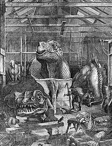 Benjamin Waterhouse Hawkins' studio in Sydenham, where he made the Crystal Palace Dinosaurs