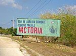 A roadside billboard in Playa Girón celebrating Cuban victory in 1961