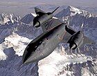 Lockheed SR-71 Blackbird over the Sierra Nevada Mountains, California