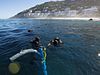 Divers near the crash site