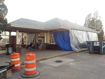 Station house under reconstruction, as seen on February 6, 2017.