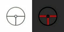 The day and low-light reticles of the USG reflex sight used on the FN P90 / PS90 USG models