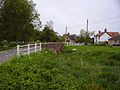 Charney Bassett from the bridge over the mill stream