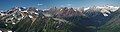 Thiassi Range with Mount Sampson (left), Sessel Mountain (middle), and Mount Thiassi (right). Viewed from Grouty Peak