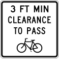 R4-19 Bicycle passing clearance