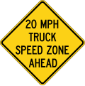 W3-5c Truck Speed Zone Ahead