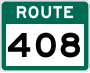 Route 408 marker