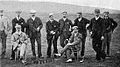 Old Tom Morris (seated far left) on 11 October 1894 at the New Luffness Competition.