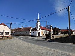 Centre of Radkovice u Budče