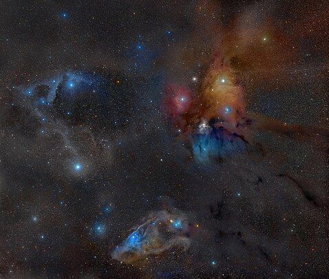 Photo from Rogelio Bernal Andreo of the Rho Ophiuchi molecular cloud complex.