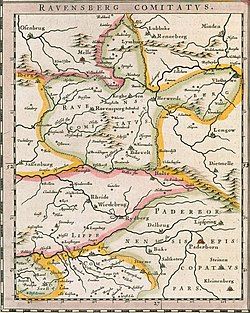 Contemporary map from the 17th century