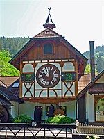 Schonachbach (Triberg). Completed in 1994, it is the world's largest cuckoo clock, a distinction it has held since 1997, when entered the Guinness Book of Records.[12]