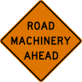 CW21-3 Road machinery (distance) ahead