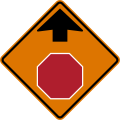 CW3-1 Stop sign ahead