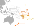 Image 51Outline of sovereign (dark orange) and dependent islands (bright orange) (from Polynesia)