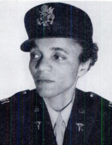 A Black woman in Army nurse's uniform in 1944