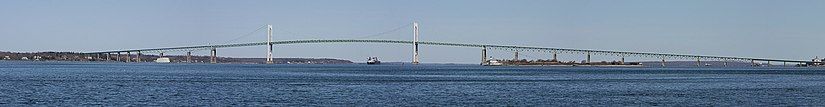 The Newport Bridge spanning the Narragansett Bay