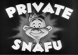 Opening card of Private Snafu