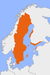 Distribution of the Swedish language.