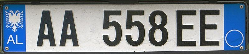 File:Albania plate.JPG