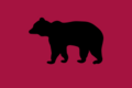 Digital reconstruction of bear flag flown by secessionist In Los Angeles described by newspaper[38]